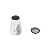a vintage silver pepper shaker gentleman design