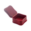 an empty red square small box