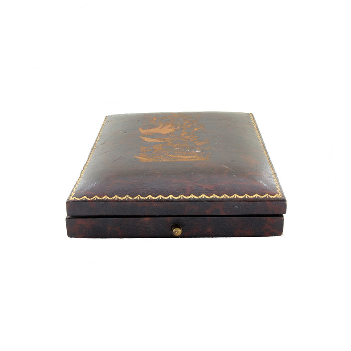 a display box for pocket watches in brown