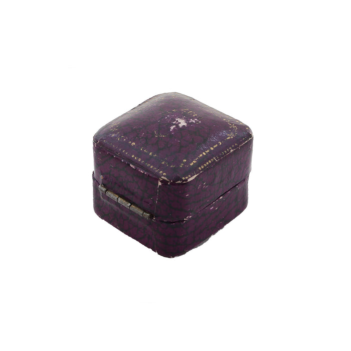 antique purple square box for rings