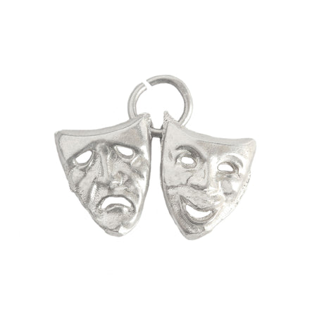 a sterling silver secondhand comedy tragedy charm