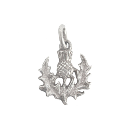 a sterling silver vintage thistle charm