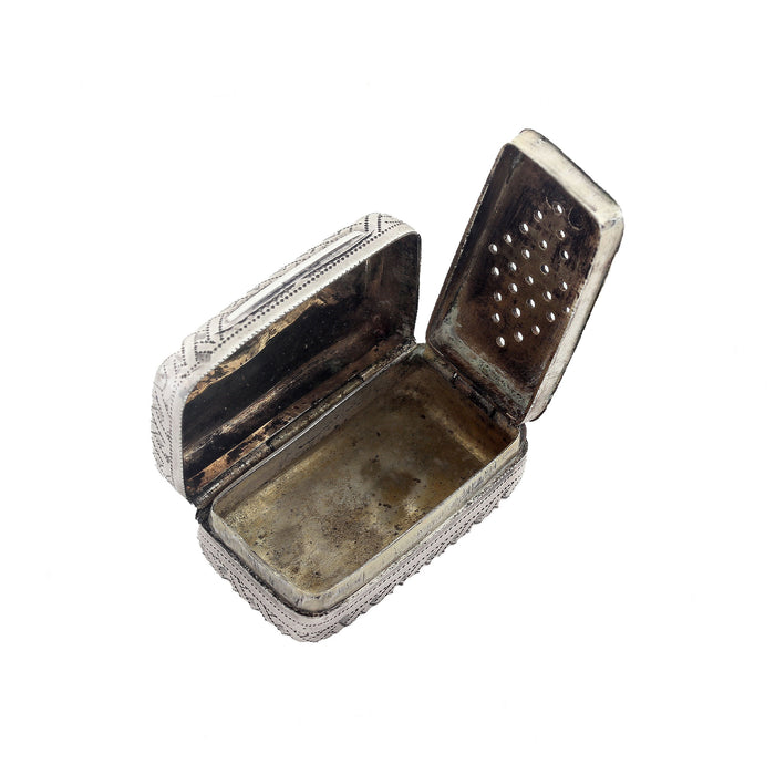 vinaigrette in silver gilt inside opened up and empty