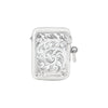 a silver engraved recntangle vesta case