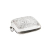 old antique silver vesta case scroll and shield cartouche with initials