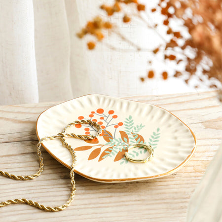 a leaf pattern tray for jewellery by lisa angel
