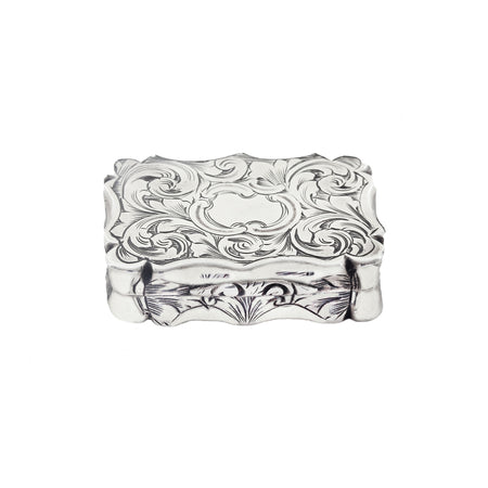 a victorian silver floral vinaigrette with grille