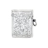 antique vesta case in silver floral pattern