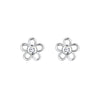 floral shaped stud earrings with butterfly fittings