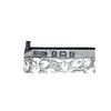 silver case with leaf effect hallmark close up