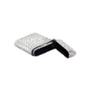 shield initials leaf pattern vesta case silver
