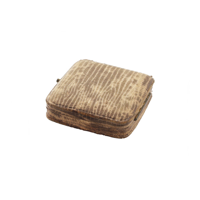 a secondhand antique square fawn jewellery box
