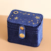 blue small rectangle ring travel case