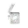 engraved scroll vesta case in silver hallmark