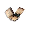 gilt interior of a silver vinaigrette also showing hallmark