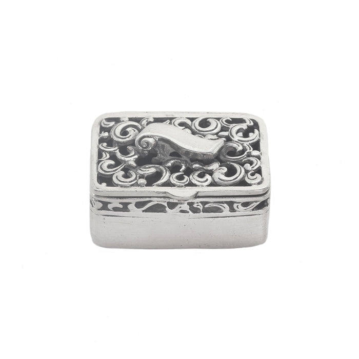 1940 silver french small pierced out box
