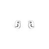 tiny bird design silver stud earrings