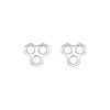 honeycomb silver stud earrings