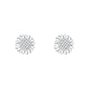sunflower shaped grooved silver studs
