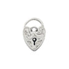 a vintage silver engraved padlock