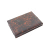 brown mottled effect closed up box