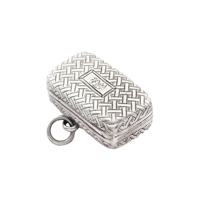 herringbone silver initialled vinaigrette