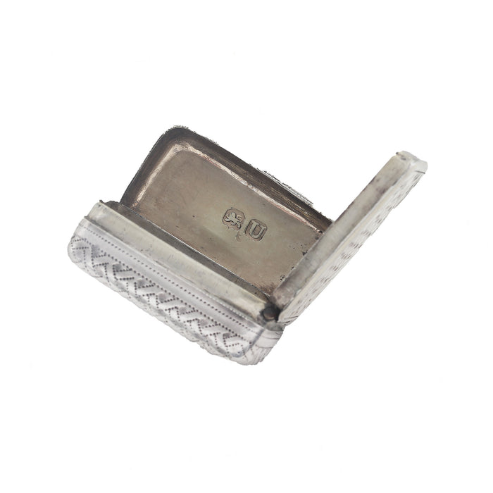 silver and gilt vinaigrette with hallmark