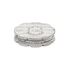a victorian silver engine turned vinaigrette initials on top hinged lid