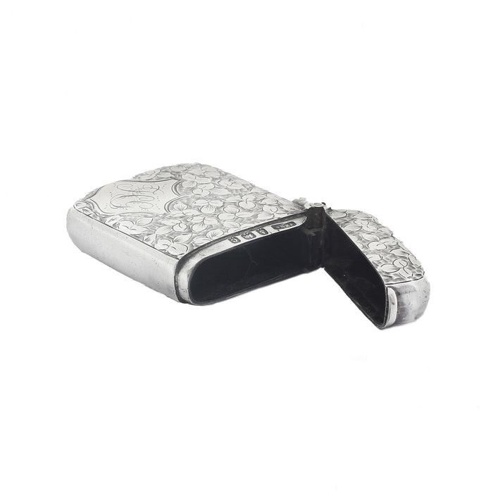 vesta case leaf engraving shield with initials